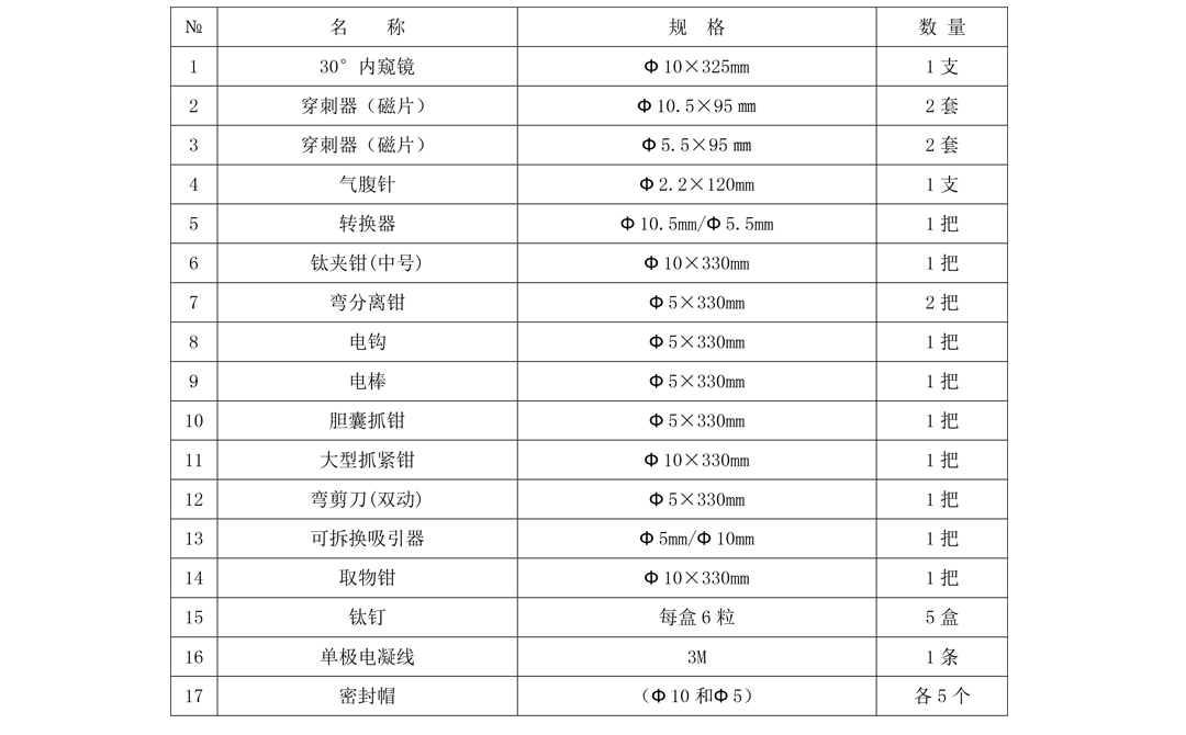 高清腹腔鏡系統(tǒng)技術要求