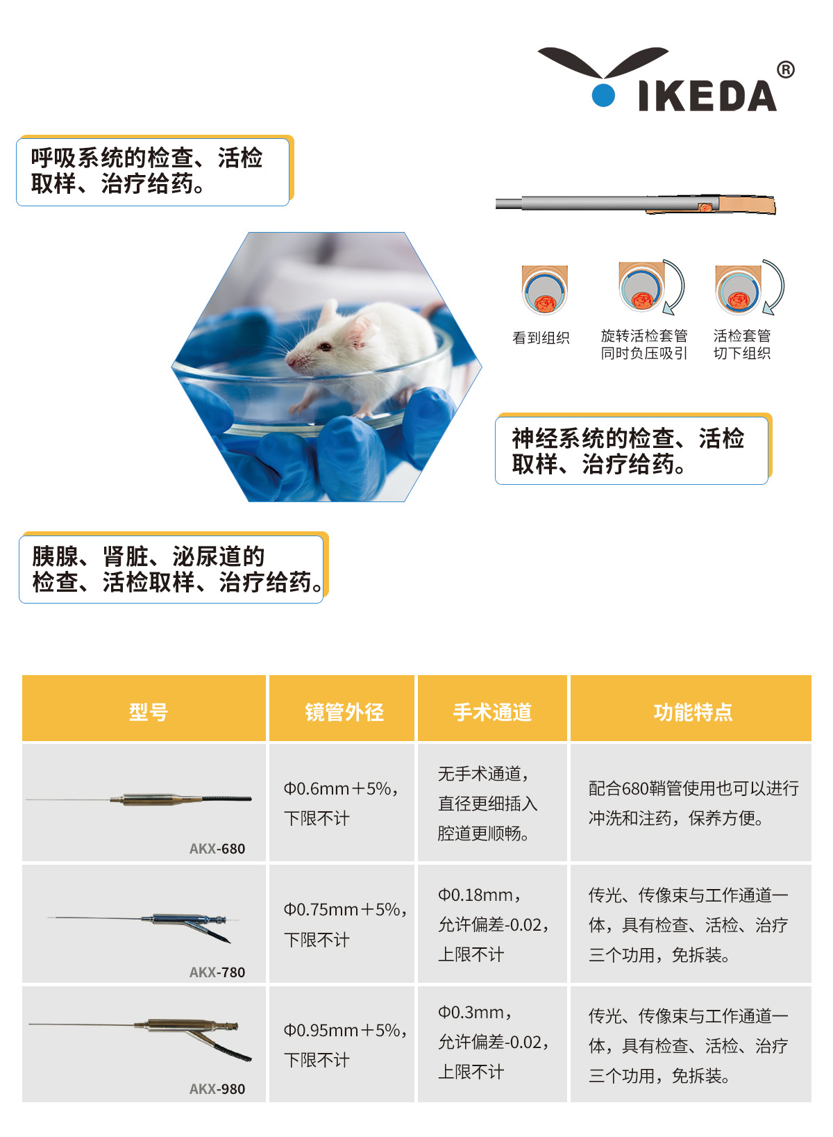 益柯達(dá)大、小鼠腸鏡解決方案